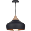 Dar Lighting modern függeszték gaucho fekete természetes fa dargau0122