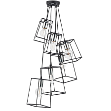 Dar Lighting modern függeszték tower fekete csiszolt króm dartow0650 világítás