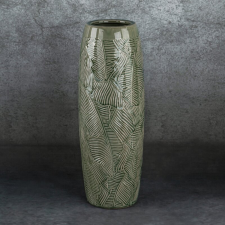  Dara kerámia váza Zöld 14x14x40 cm dekoráció