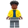  Darius Bowman lego jurassic world figura - Yellow Jacket over Dark Blue Shirt, Dark Bluish Gray Legs