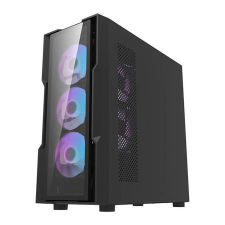 DarkFlash DK431 számítógépház + 4db ventilátor fekete (DK431 Glass + 4 fans) (DK431 Glass + 4 fans) - Számítógépház számítógép ház