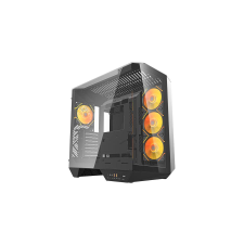 DarkFlash DY470 számítógépház (fekete) + 4 ventilátor + GPU konzol számítógép ház