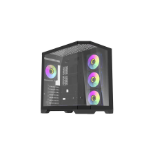 DarkFlash FT418 PRO számítógépház + 7 ARGB ventilátor (fekete) számítógép ház