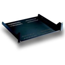 Datacom 19" polc, perforált, 2U, 400mm szerver