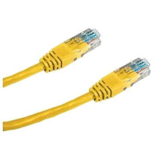 Datacom Adatátviteli, CAT6, UTP, 0,25 m sárga kábel és adapter