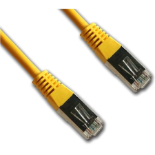 Datacom CAT5E FTP, 1m, sárga kábel és adapter