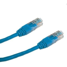 Datacom CAT5E UTP, 0,5m, kék kábel és adapter