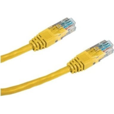 Datacom CAT5E UTP 2 m, sárga kábel és adapter