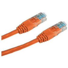Datacom CAT5E UTP, 5m, narancssárga kábel és adapter