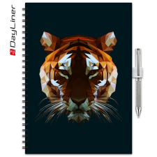 DAYLINER Határidőnapló InSpiral A5 heti fehér lapokkal Tiger Dayliner 2023. határidőnapló