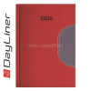 DAYLINER Határidőnapló Memphis B5 heti, fehér lapokkal piros-szürke 2026. (DAYLINER_57832)