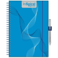 DAYLINER Naptár, tervező, A5, heti, DAYLINER, "InSpiral", kék-kék határidőnapló