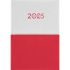 DAYLINER Naptár, tervező, A5, napi, DAYLINER "Contrast", fehér-piros határidőnapló