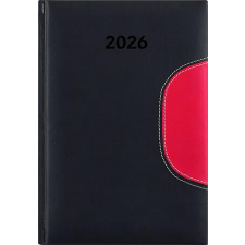 DAYLINER Naptár, tervező, A5, napi, DAYLINER Memphis, fekete-piros (NMA5FKPU) határidőnapló