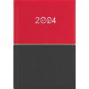 DAYLINER Naptár, tervező, A5, napi, DAYLINER "Contrast", piros-fekete