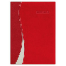 DAYLINER Naptár, tervező, A5, napi, DAYLINER "Dubai", piros határidőnapló