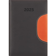 DAYLINER Naptár, tervező, A5, napi, DAYLINER "Memphis", fekete-narancs határidőnapló