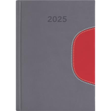 DAYLINER Naptár, tervező, A5, napi, DAYLINER "Memphis", szürke-piros határidőnapló