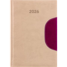 DAYLINER Naptár, tervező, B5, heti, DAYLINER Memphis, bézs-padlizsán (NMB5BPU) határidőnapló
