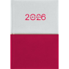 DAYLINER Naptár, tervező, B6, heti, DAYLINER Contrast, fehér-piros (NCB6FPU)