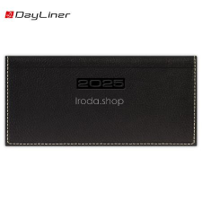 DAYLINER Zsebnaptár, fekvő elrendezésű, DAYLINER, "Sherwood", fekete naptár, kalendárium