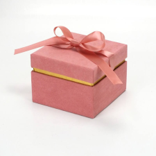 DC Bársony doboz masnival rózsaszín dekorálható tárgy