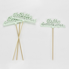 DC Beszúrós fa felirat "Boldog születésnapot" 12cm x 29cm menta dekorációs kellék