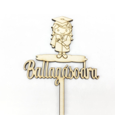 DC Beszúrós fa kislány figura ballagásra 10cm x 29,5cm dekorációs kellék