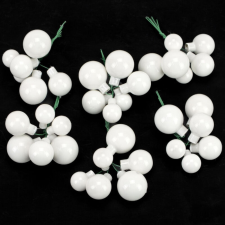 DC Betűzős gömb szett 36 darabos "White Opal" karácsonyi dekoráció