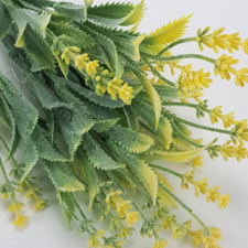 DC Cakkos levelű bimbós csokor sárga dekorációs kellék