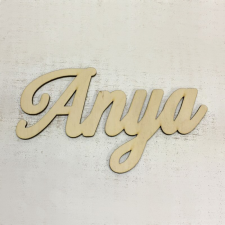 DC Fa felirat "Anya" 19,5cm x 11cm - natúr dekorációs kellék