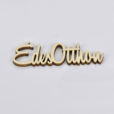 DC Fa felirat &quot;Édes Otthon&quot; 10cm x 3cm - natúr dekorációs kellék