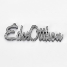 DC Fa felirat &quot;Édes Otthon&quot; 10cm x 3cm - szürke dekorációs kellék