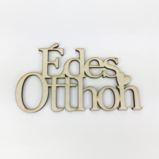 DC Fa felirat "Édes Otthon" 14cm x 8cm - natúr dekorációs kellék