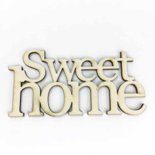 DC Fa felirat &quot;Sweet Home&quot; 20cm x 11,5cm - natúr dekorációs kellék