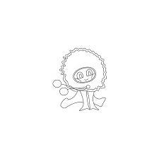 DC Fa figura - Kis madár 4cm x 5cm dekorációs kellék