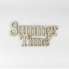 DC Fa &quot;Summer Time&quot; felirat 14cm x 7cm - natúr dekorációs kellék