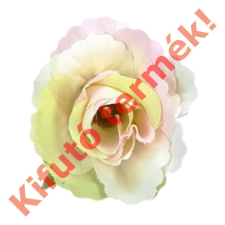 DC Fodros mini rózsafej 4cm cirmos krém dekorációs kellék