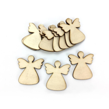 DC Natúr fa angyal 4,5cm x 5cm karácsonyi dekoráció