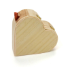 DC Natúr fa tükrös szív alakú doboz 15cm x 15cm x 4cm