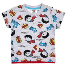 DC Superman szürke, mintás kisfiú póló