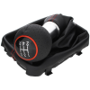 DCR Audi A3 I 8L 96-03 sebességváltó gomb FEKETE + FEKETE Váltószoknya PIROS varrással PIROS GYŰRŰ 5 SEBESSÉGES HÁTRA ALUL