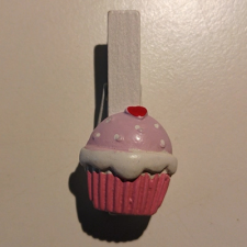 DD Mini csipeszek sütik, 4,5cm rózsaszín muffin dekorációs kellék