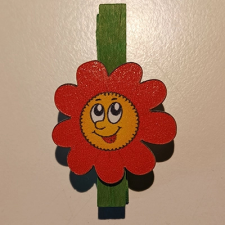 DD Mini csipeszek virágok, 4,5cm narancssárga dekorációs kellék