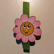 DD Mini csipeszek virágok, 4,5cm rózsaszín dekorációs kellék