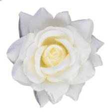 DD Rózsafej 11,5cm selyem fehér dekorációs kellék