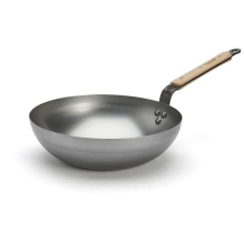 De Buyer 5717.28 Mineral B Bois wok, 28 cm edény