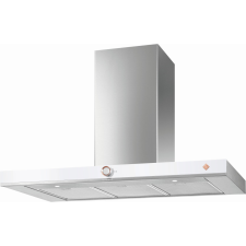 De Dietrich fali páraelszívó, kürtős, 90 cm, inox/fehér üveg front/réz díszítés páraelszívó