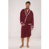 De Lafense Bruno II férfi pamut fürdőköpeny, borvörös XXL