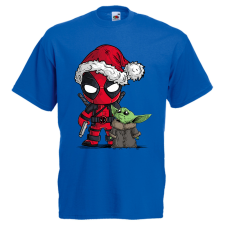  Deadpool és Baby Yoda - Karácsonyi Férfi Póló férfi póló